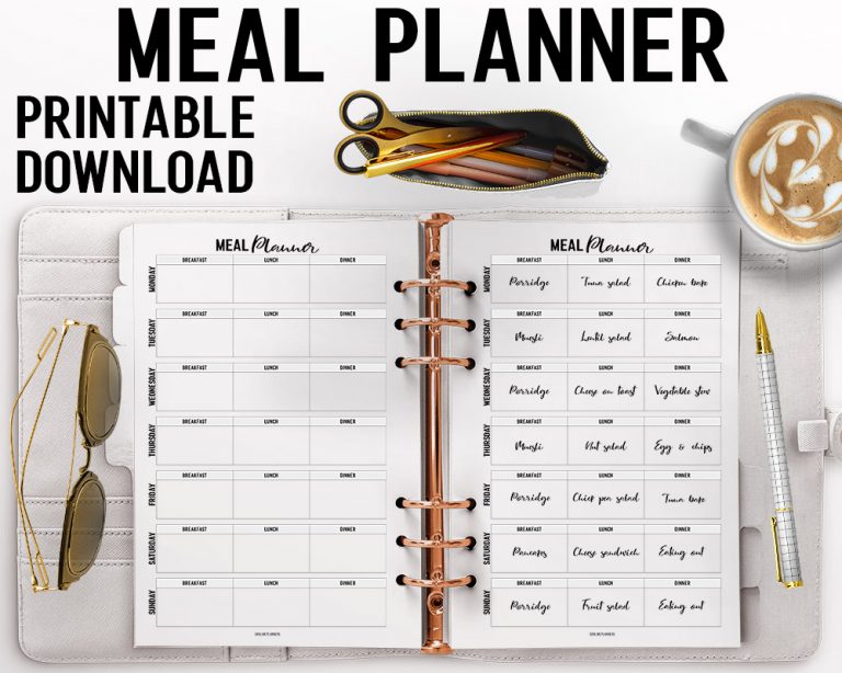 printable weekly meal planner