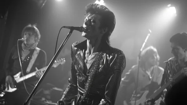 David Bowie performing live