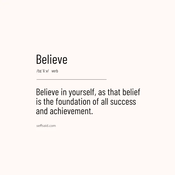 One Word Quote - Believe