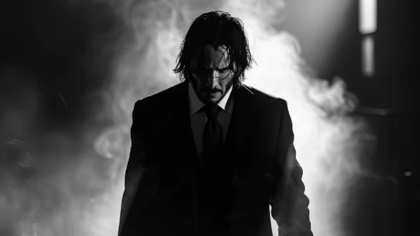 Keanu Reeves dressed as John Wick